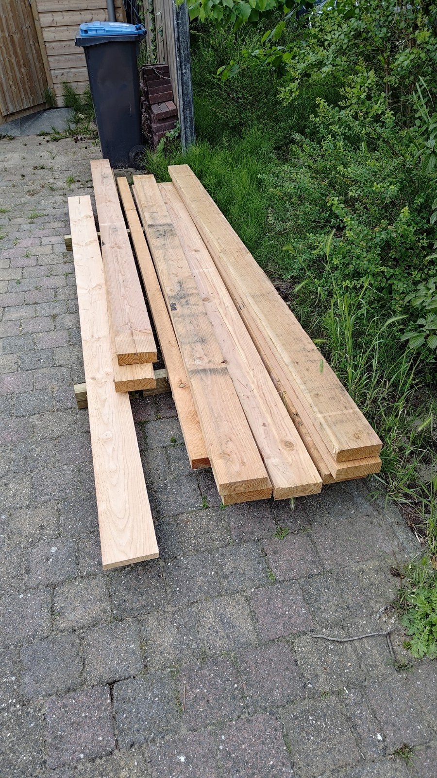 Douglas balken 150x50x3000 Fijnbezaagd, Ophalen, Gebruikt, Balk, Overige houtsoorten