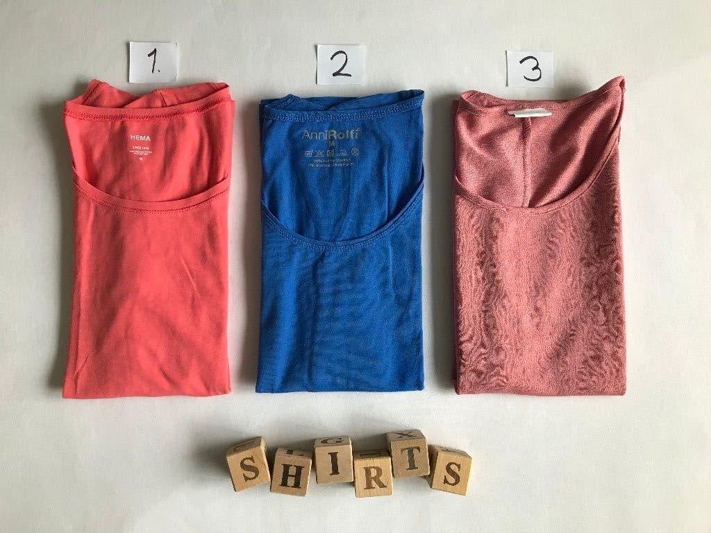 3 stuks: T-shirtjes Basic - Vila .Anni Rolfi .Hema Maat:M, Maat 38/40 (M), Overige kleuren, Vila .Anni Rolfi .Hema, Ophalen of Verzenden