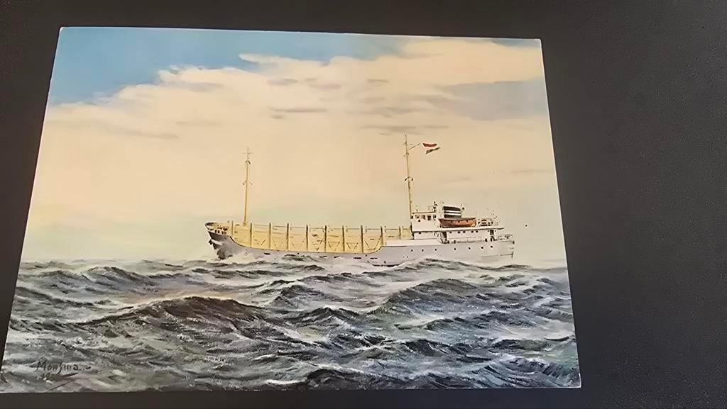 Ansichtkaart van D. Monsma, Haarlem - MS "PENSBORG", Ophalen of Verzenden, Kaart, Foto of Prent