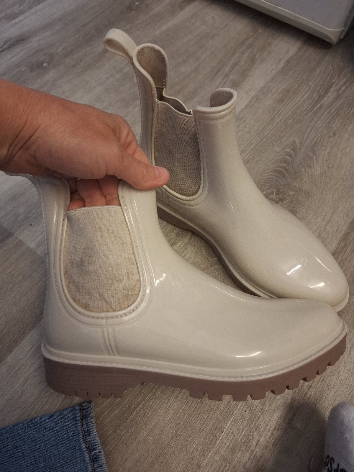 Witte regenlaarzen maat 37, gebruikt, Ophalen of Verzenden, Gedragen, Wit, Regenlaarzen
