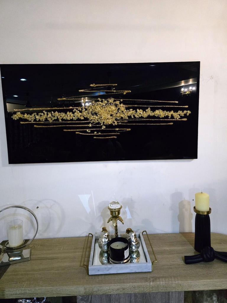 Gold and black mirror wall art 120cmx60cm, Ophalen