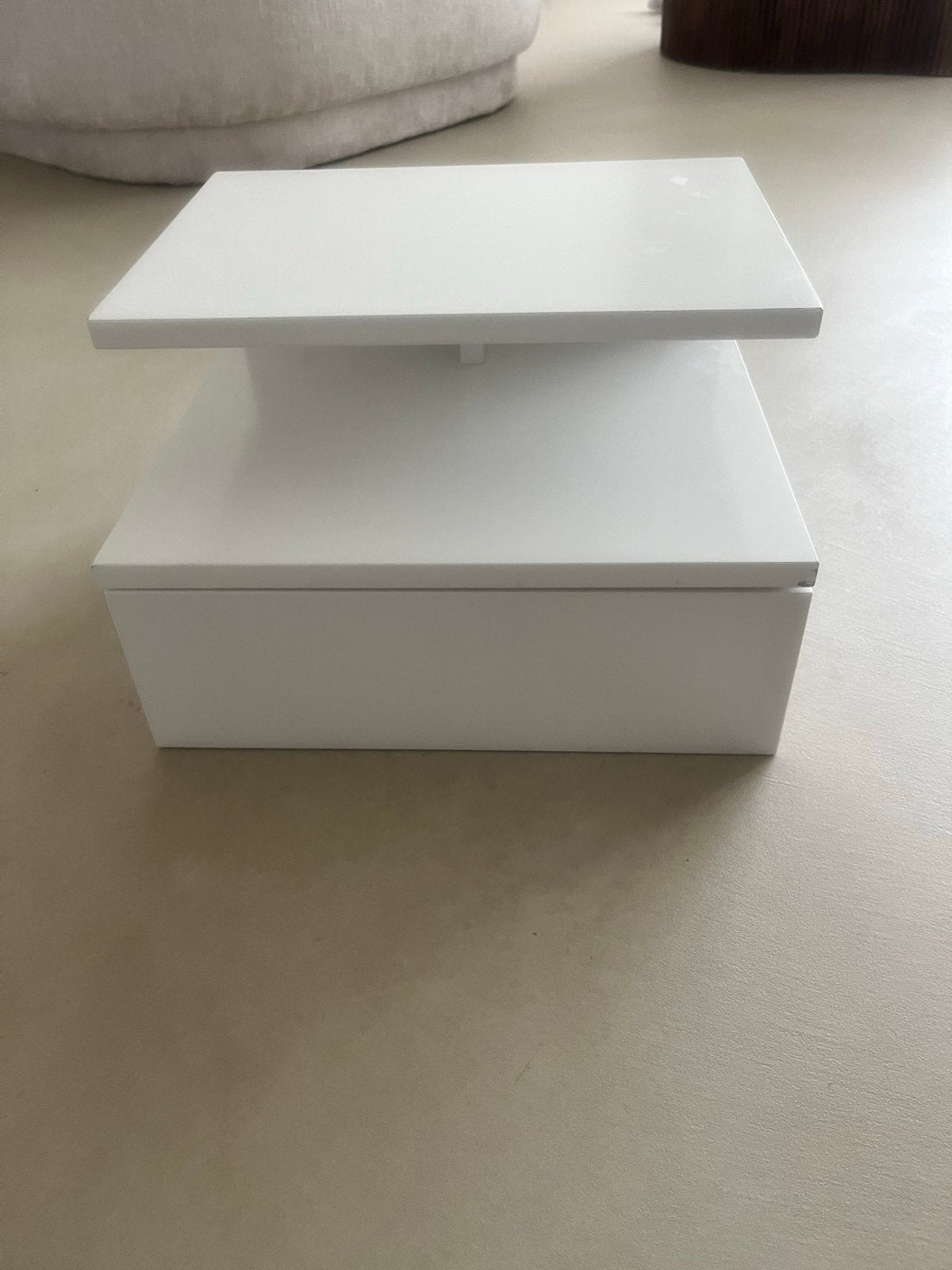 Zwevend nachtkastje wit met lade - 35x32x22,5 cm, Ophalen, Gebruikt, Minder dan 45 cm, Minder dan 55 cm