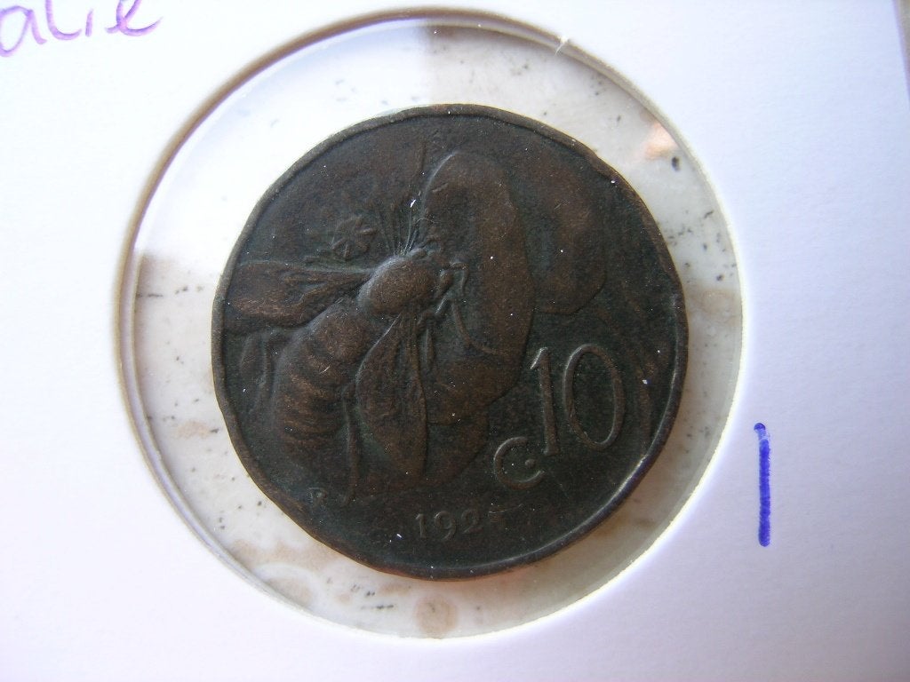 10 Centesimi 1928 Italie (nr 1), Ophalen of Verzenden, Italië, Losse munt