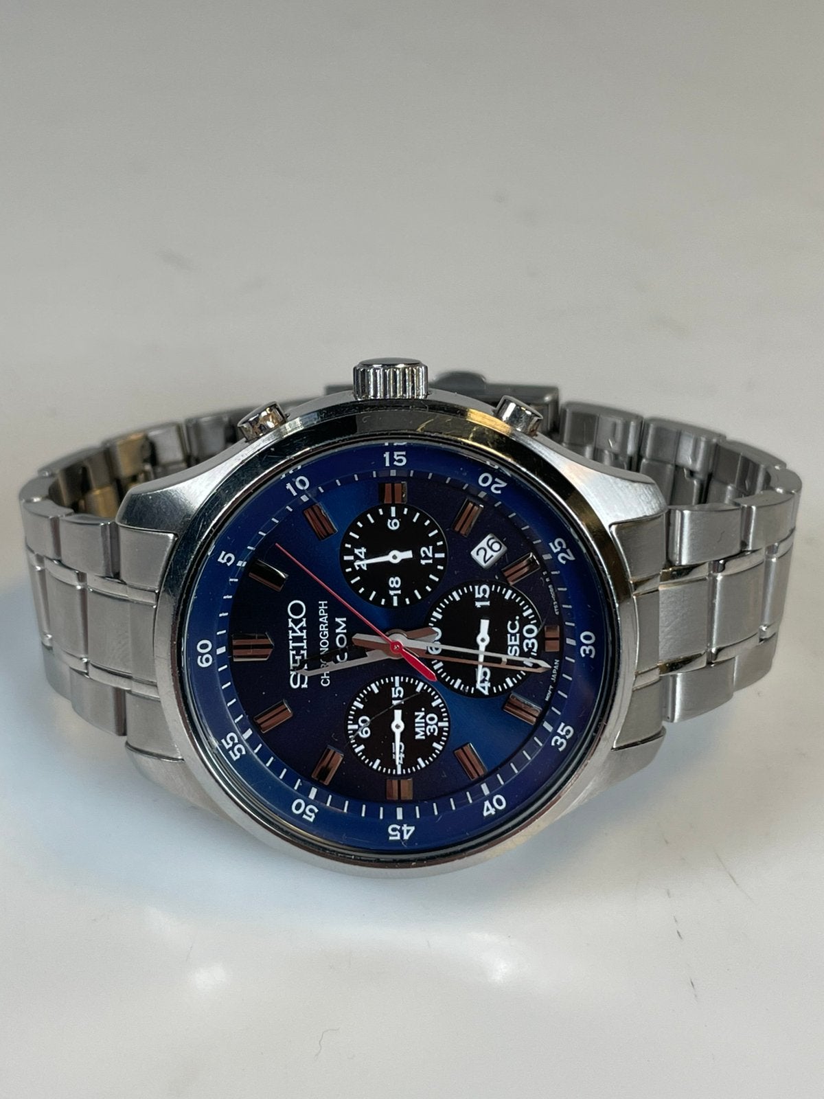 Seiko chronograph 4t53-00B0, Ophalen, Zo goed als nieuw, Staal, Seiko