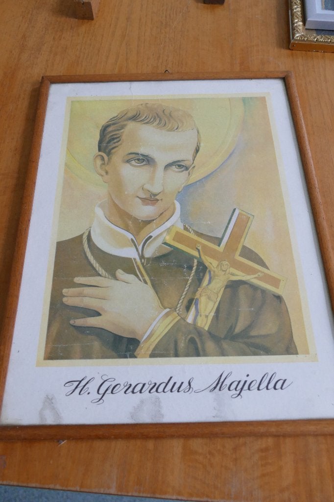 Prent van de Heilige Gerardus van Majella in lijst, Ophalen