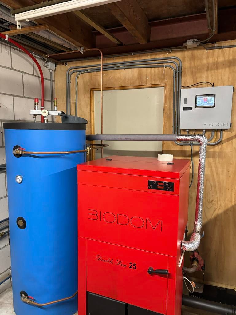 Pelletketel met heatpipes voor duurzame verwarming, Doe-het-zelf en Verbouw, Gebruikt, Minder dan 30 cm, Overige typen, Minder dan 60 cm