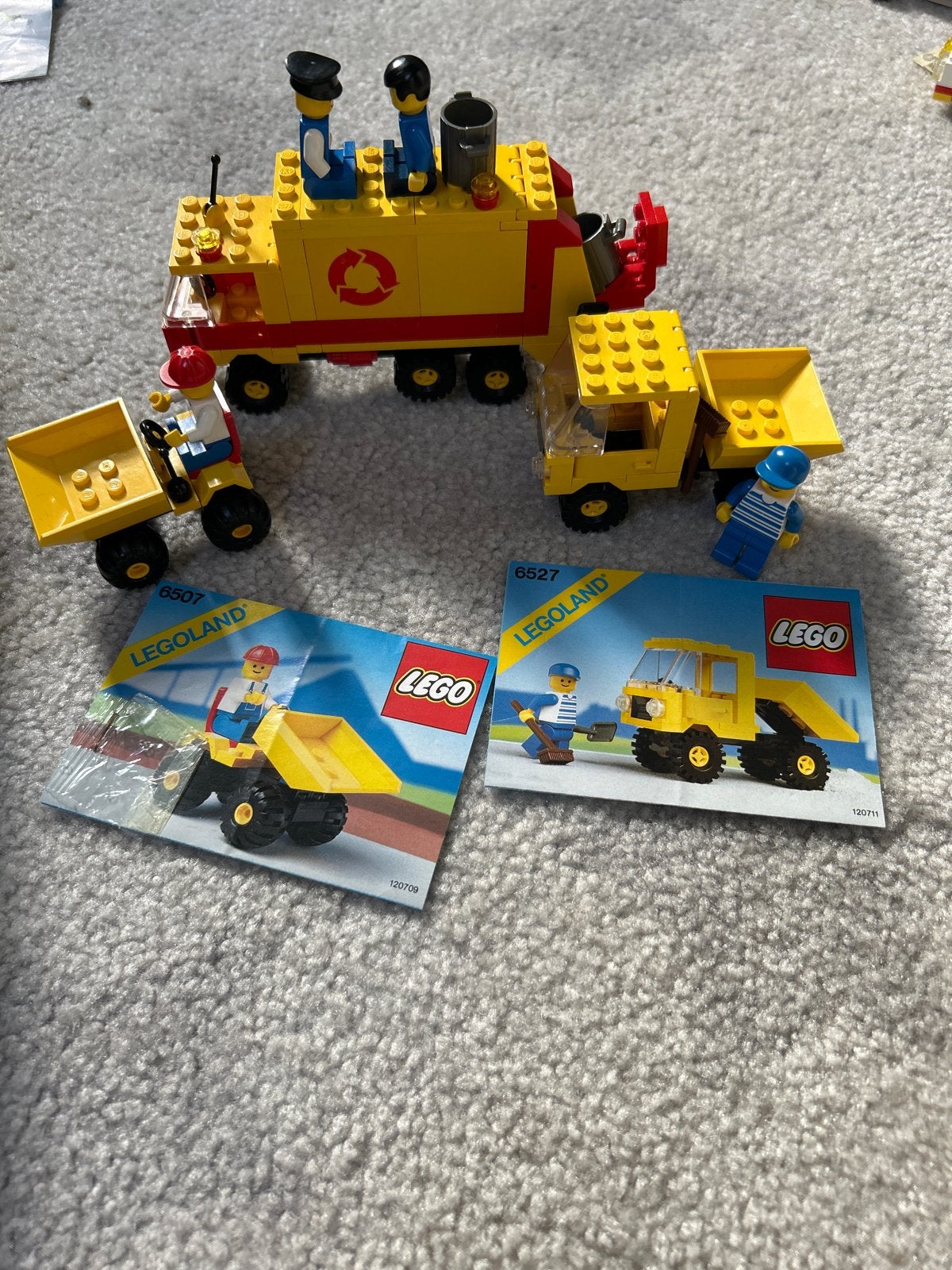 Lego Legoland 6527 en 6607 met instructies, Gebruikt, Lego, Ophalen of Verzenden, Compleet