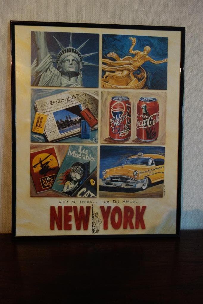Schilderij  drukwerk New York, Ophalen of Verzenden, Zo goed als nieuw, Foto of Poster, 75 cm of meer