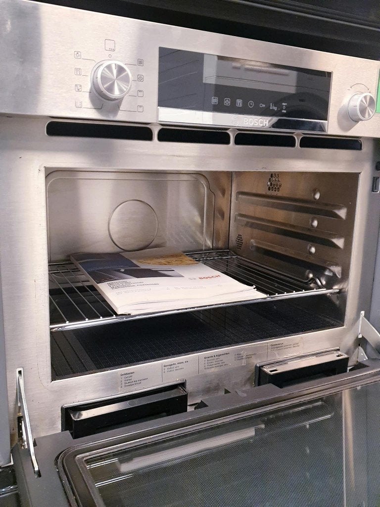 Bosch stoom combi magnetron inc garantie, Ophalen, Minder dan 45 cm, Refurbished, Bosch