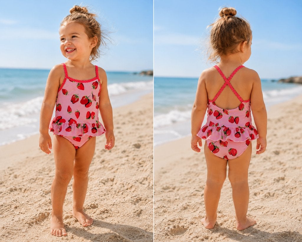 Badpak zwempak Far Out aardbeien maat 92-98 NIEUW, SO, Meisje, Badpak, Info@juniorcompany.nl