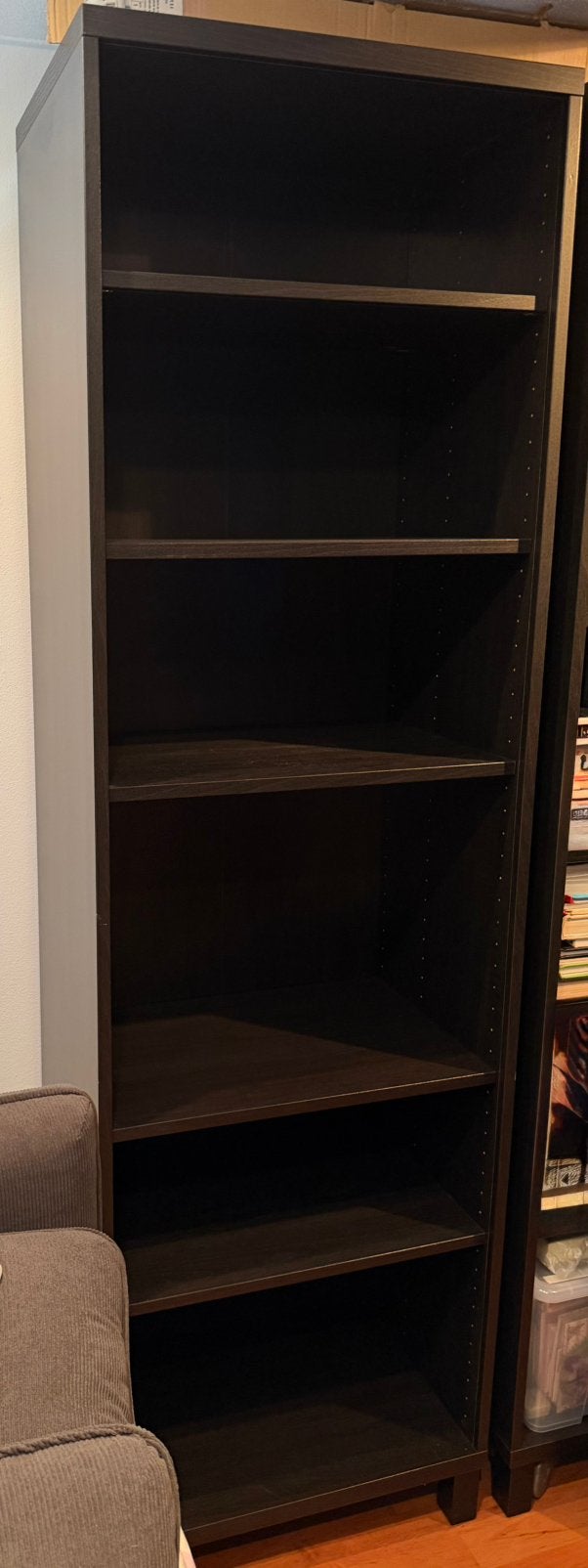 IKEA (Billy? Besta?) boekenkast zwartbruin, Ophalen, Met plank(en), 200 cm of meer, 50 tot 100 cm