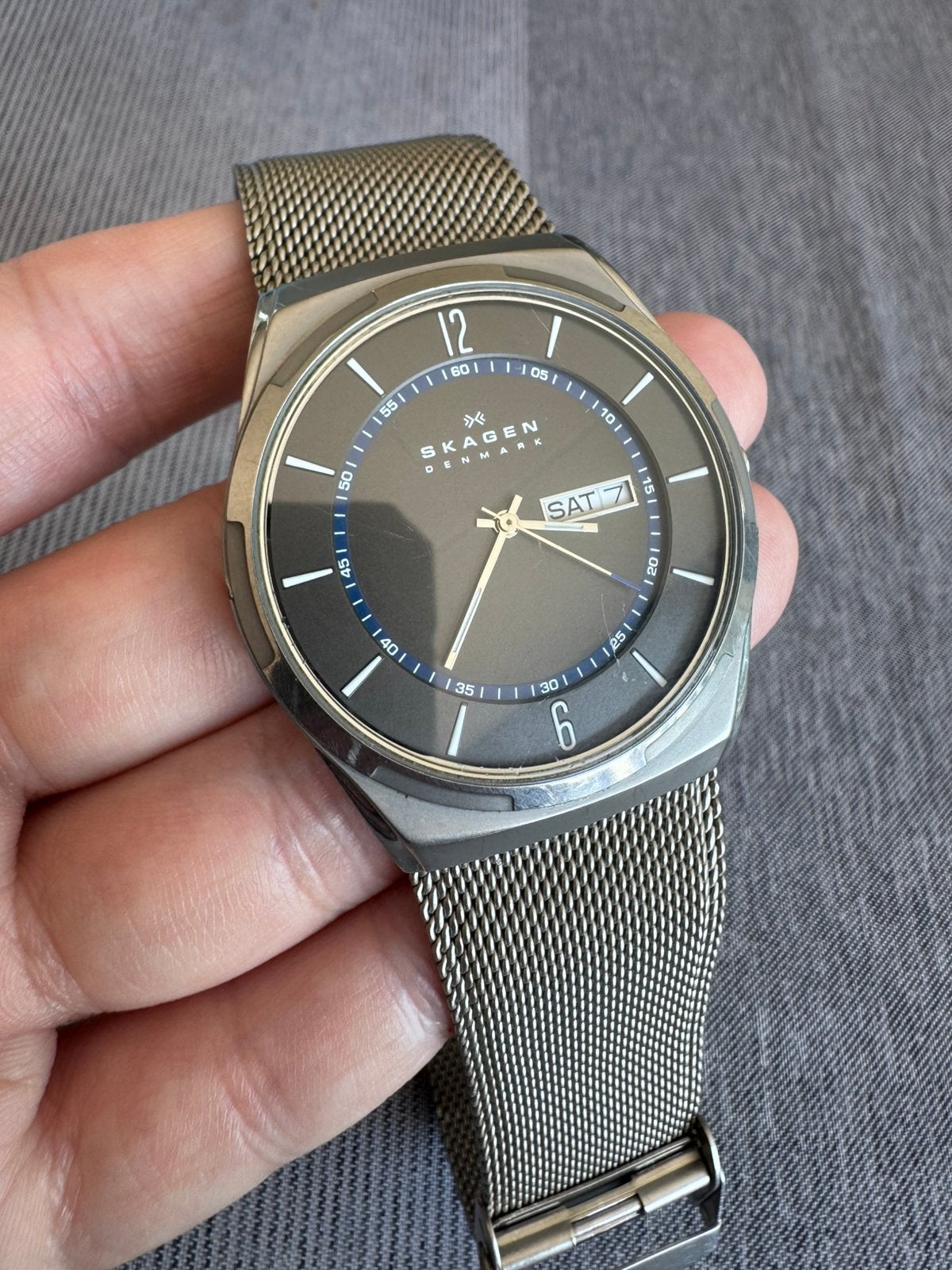 Skagen Denmark Titanium Men's Watch 40 mm, Ophalen of Verzenden, Overige materialen, Overige merken