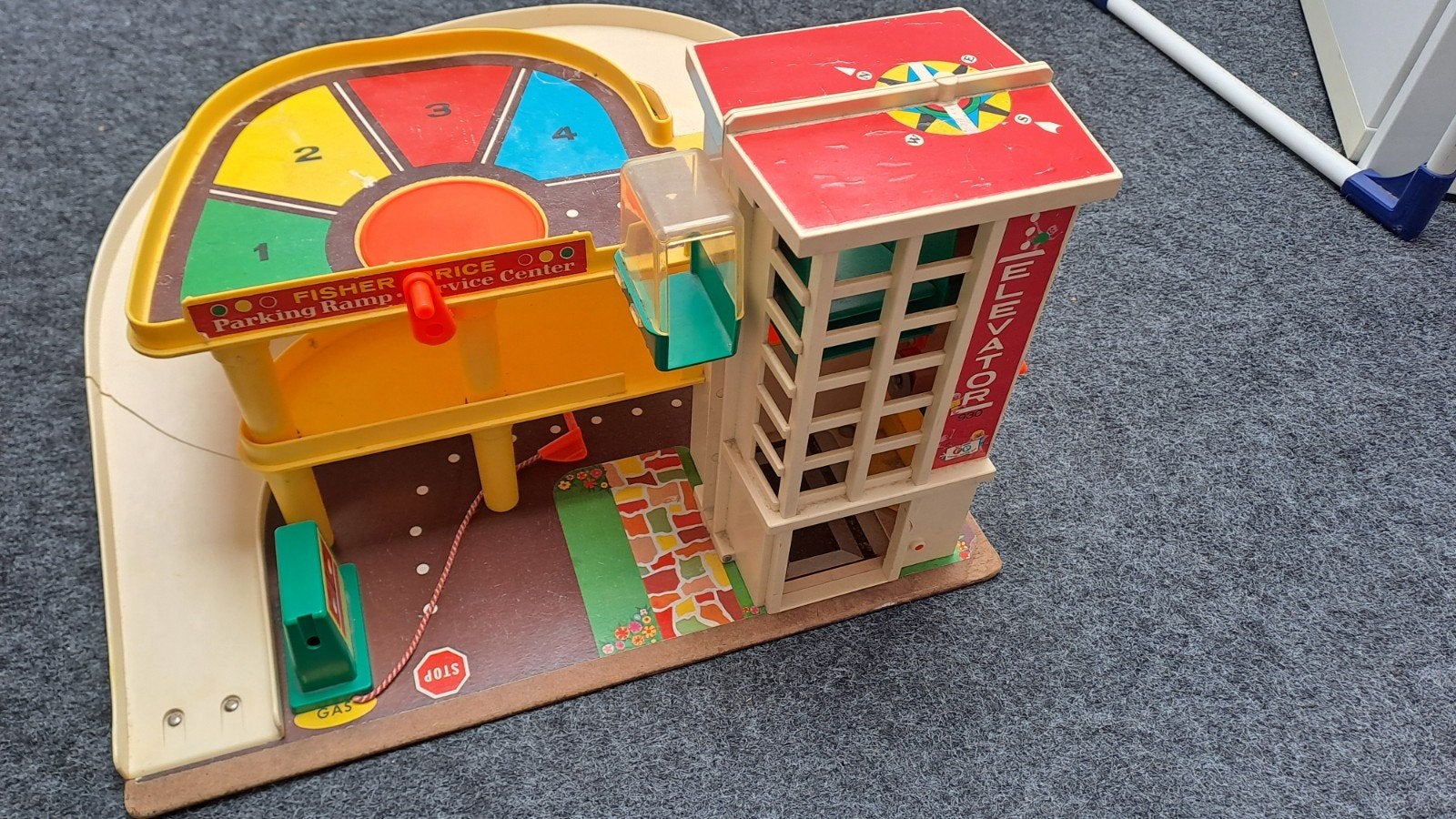 Vintage Fisher-Price Parking Garage Speelset, Kinderen en Baby's, Ophalen of Verzenden, Gebruikt, Speelset
