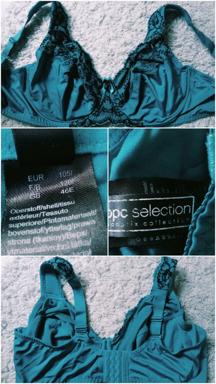 Turquoise BH met Zwart Kant - BPC Selection Bonprix, Bonprix, Ophalen of Verzenden, Overige kleuren, BH