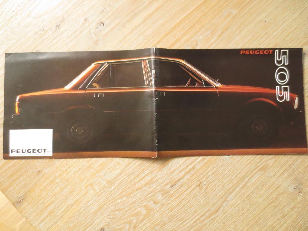 Autofolder: Peugeot 505 Folder: GR-TI-STI-GRD-SRD- uit 1980, Ophalen of Verzenden, Nieuw, Peugeot