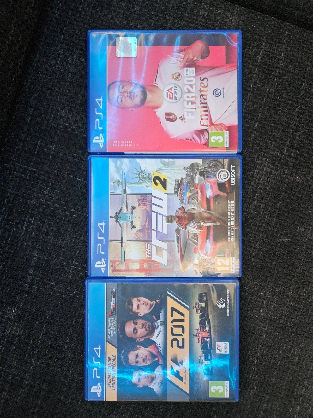 f1 2017, the crew 2 en fifa 20, Spelcomputers en Games, Games | Sony PlayStation 4, 1 speler, Racen en Vliegen, Ophalen of Verzenden