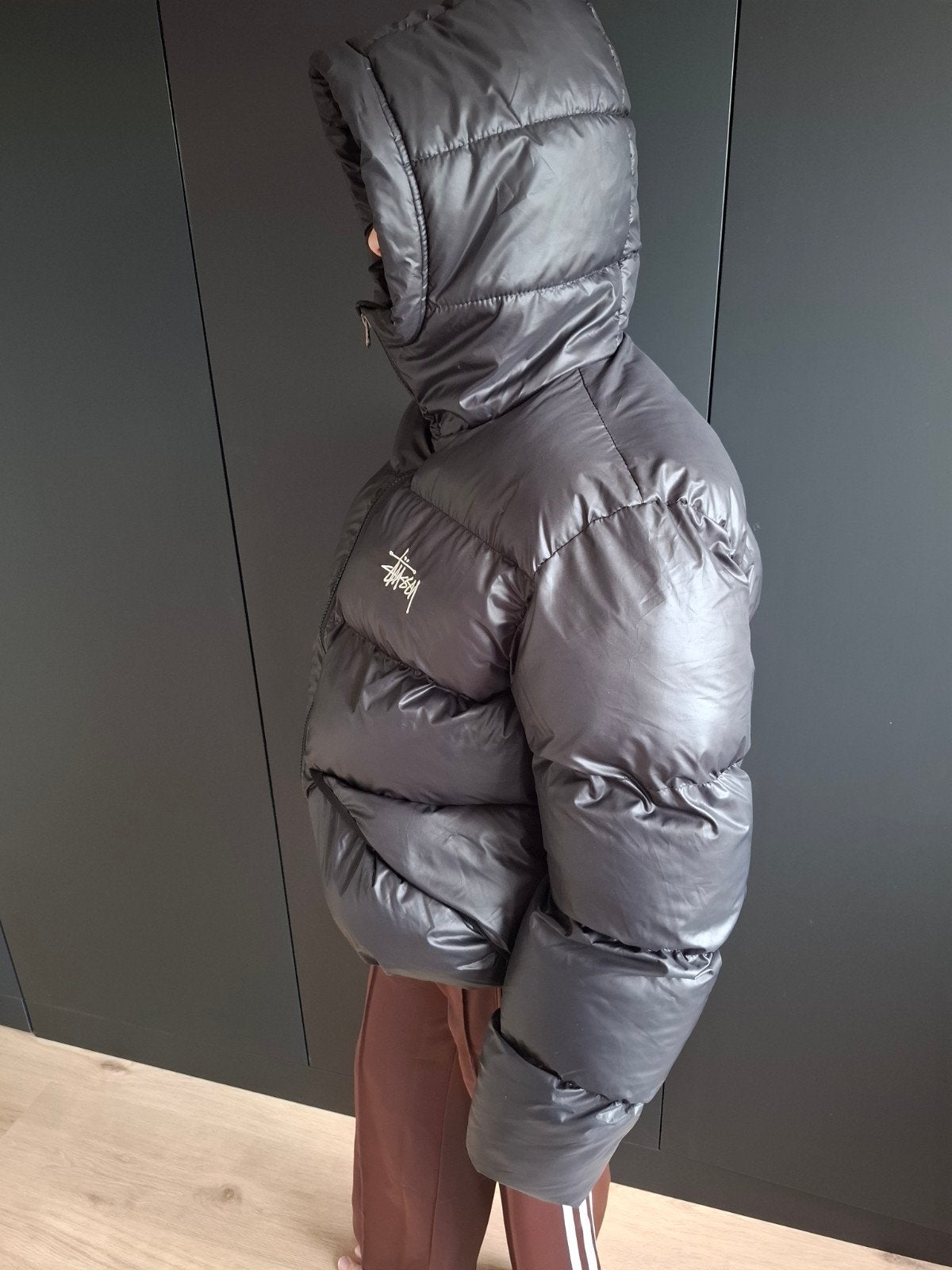 Puffer Jacket Zwart - Maat M, Ophalen of Verzenden, Zo goed als nieuw, Maat 38/40 (M), Zwart