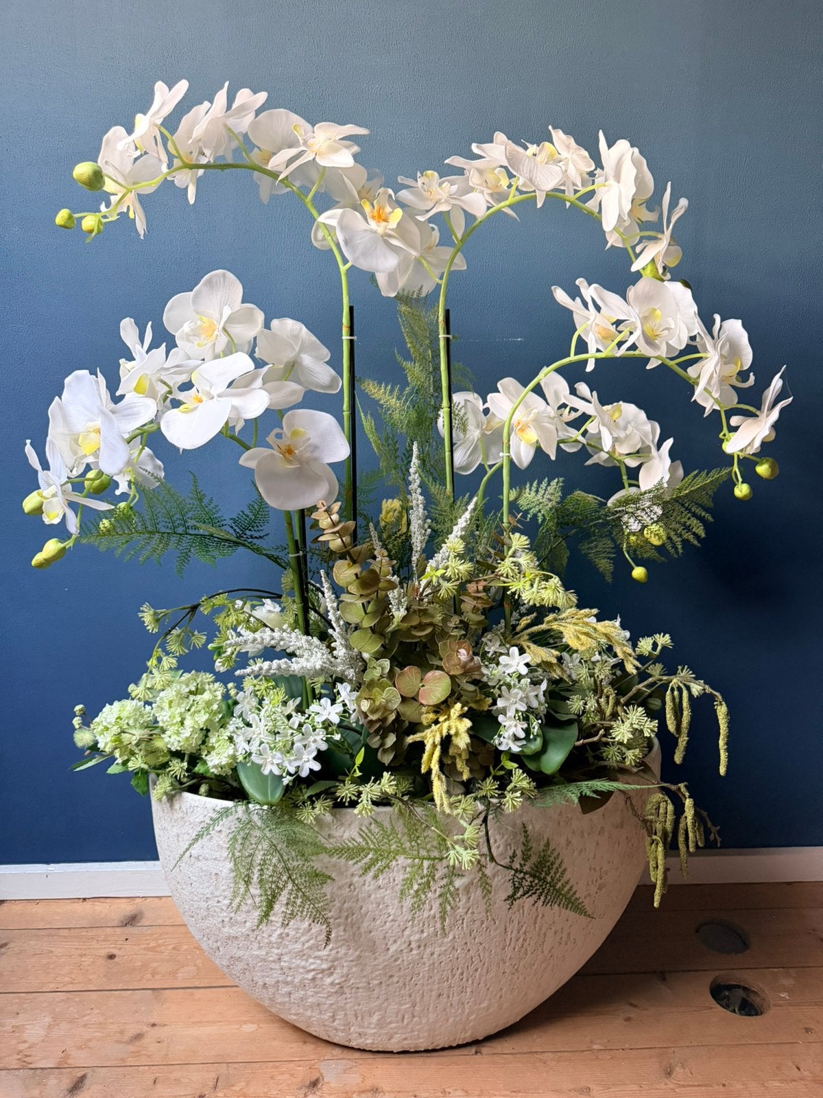 Bloempot met bloemstuk., Groen, Nieuw, Ophalen of Verzenden, 110 cm