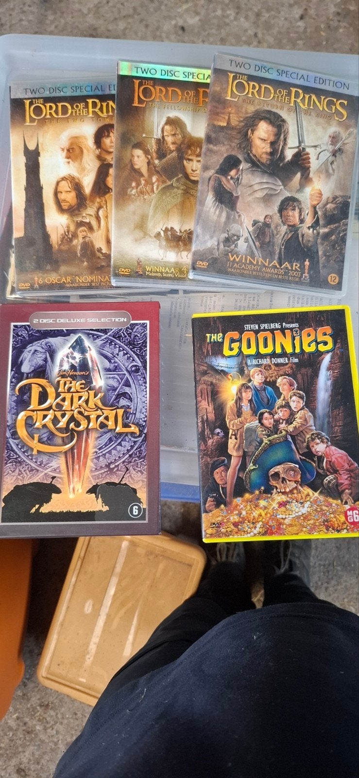 de luxe dvd's LOTR, dark crystal en the goonies, Ophalen