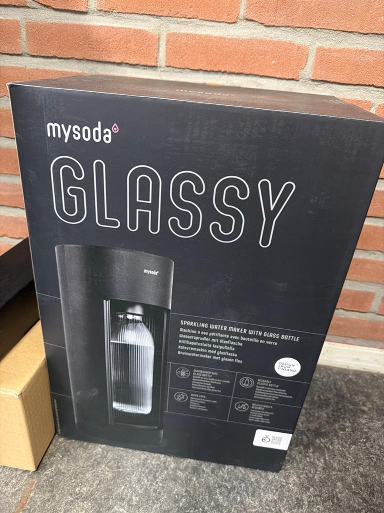 Nieuwe Mysoda Glassy Bruiswatermaker met Glazen Fles, Ophalen of Verzenden, Nieuw