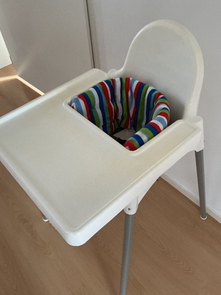 Kinderstoel met blad en stoelverkleiner, Ophalen, Gebruikt, Overige typen, Aanschuifbaar