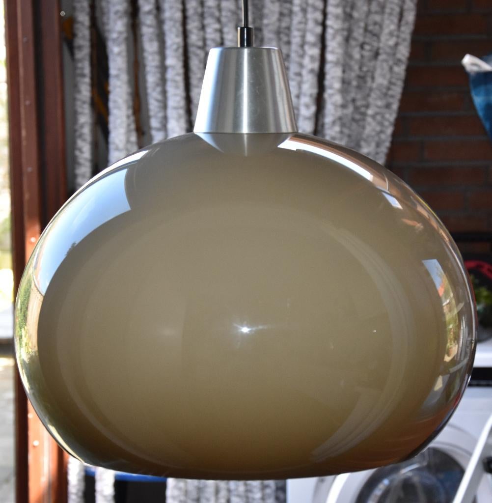 Vintage Champion Hanglamp Dijkstra, Huis en Inrichting, Lampen | Hanglampen, Ophalen, Glas, Gebruikt, Vintage