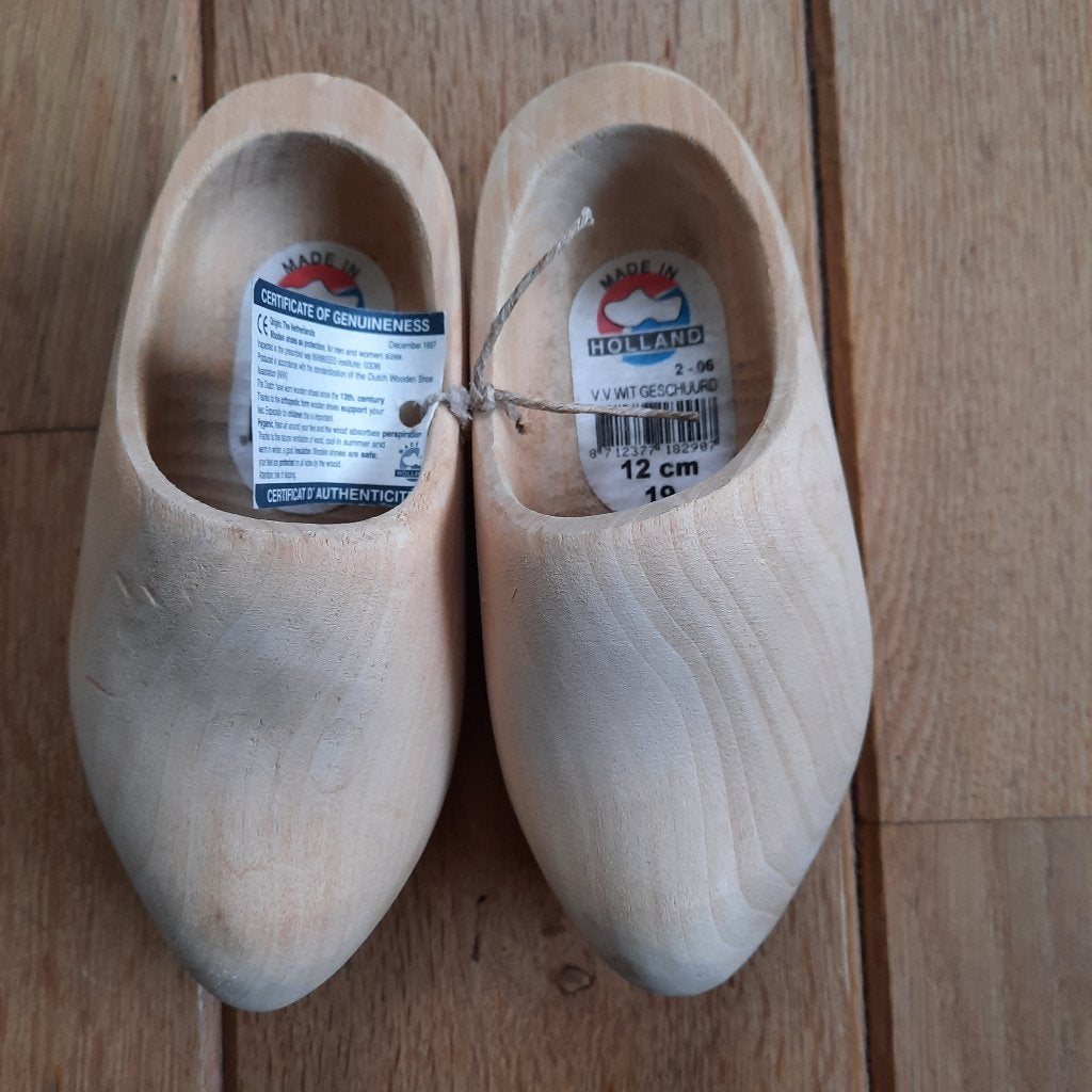 Klompjes klomp naturel maat 19 - 12 cm - nieuw -, Ophalen of Verzenden, Nieuw, Jongen of Meisje, Sokken