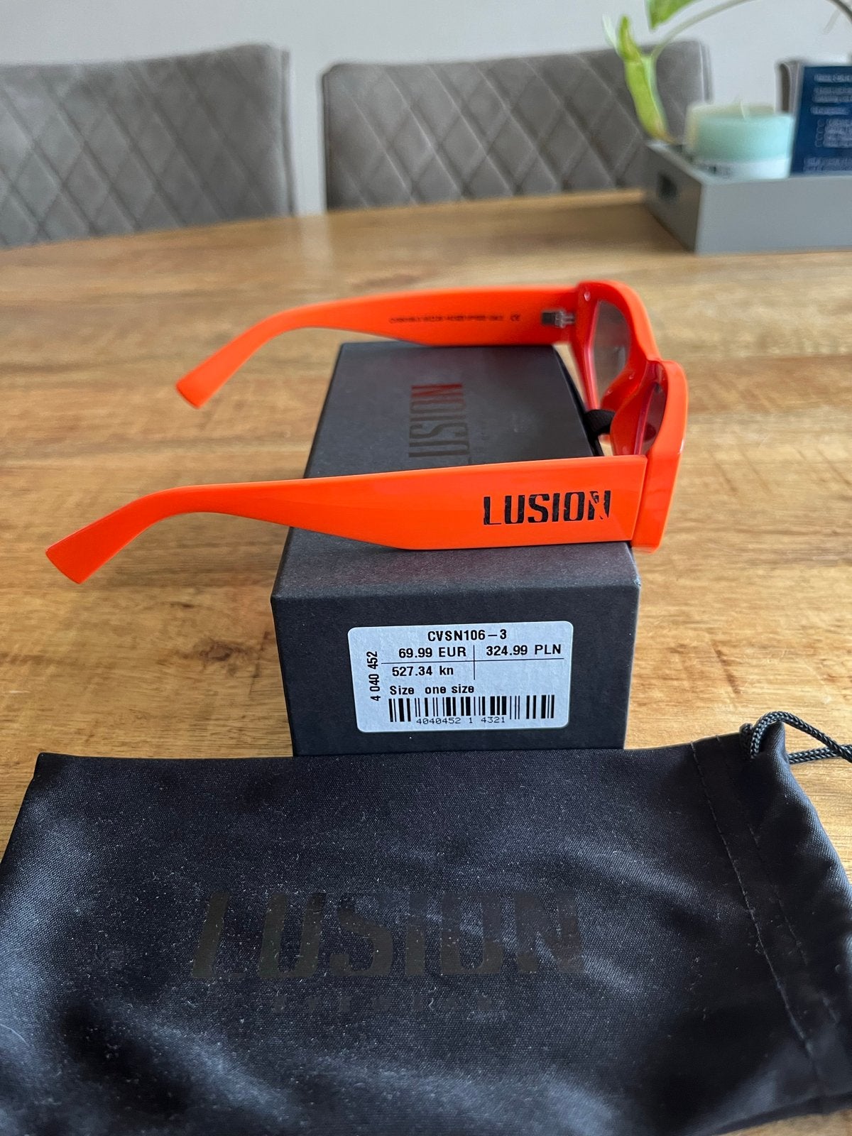 Lusion Eyewear Zonnebril Oranje - Nieuw in doos, Overige merken, Zonnebril, Nieuw, Oranje