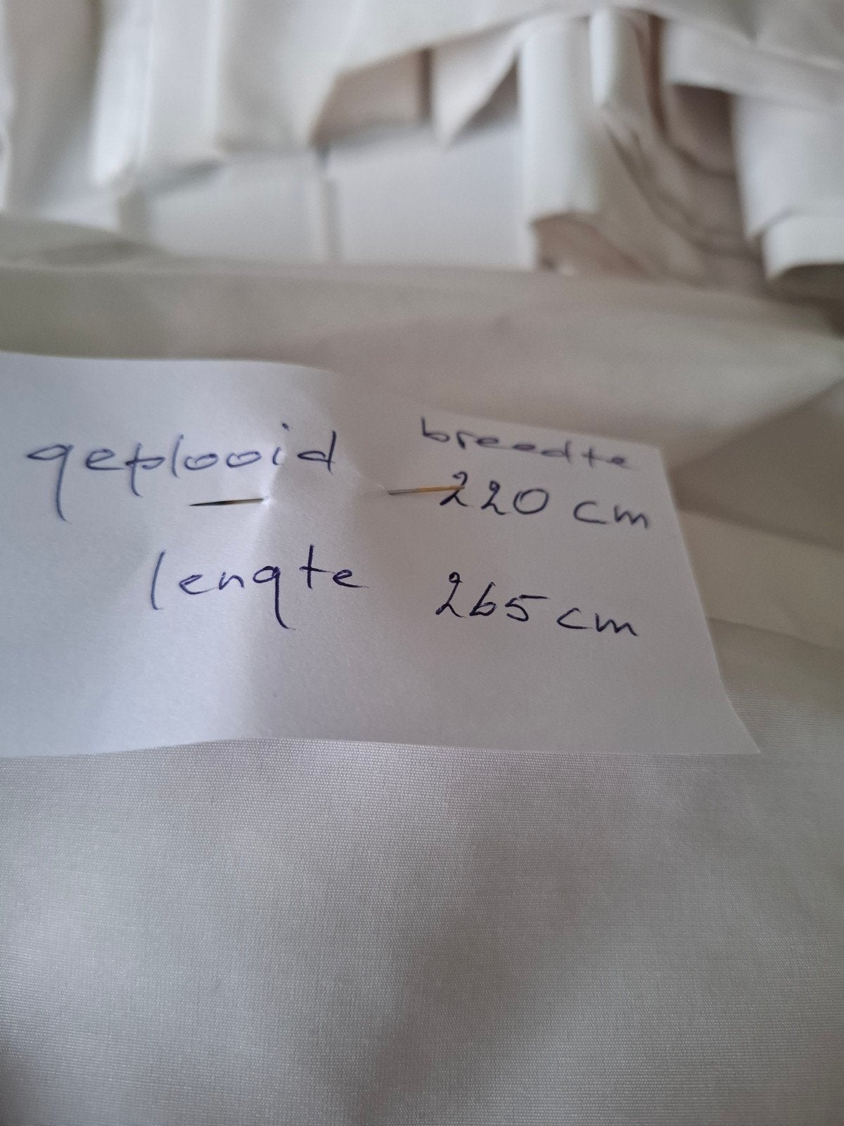 gordijnen gebroken wit katoen, Huis en Inrichting, Ophalen, Gebruikt, Loodveter, Gordijn