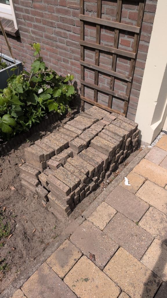 4 m² waalformaat stenen - Gebruikt, Tuin en Terras, Tegels en Klinkers, Ophalen, Gebruikt, Klinkers, Minder dan 5 m²