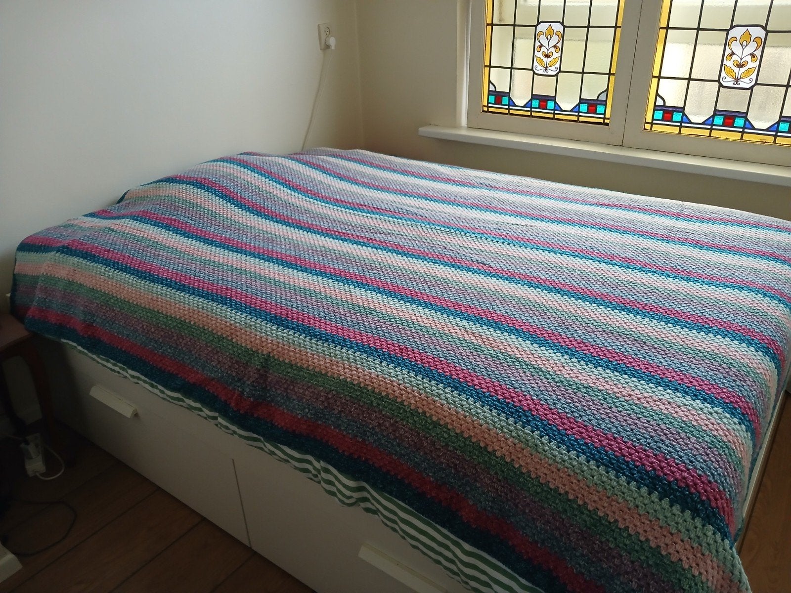 handgehaakt deken/sprei 1m80x2m10, Overige materialen, Overige kleuren, 210 cm, Nieuw