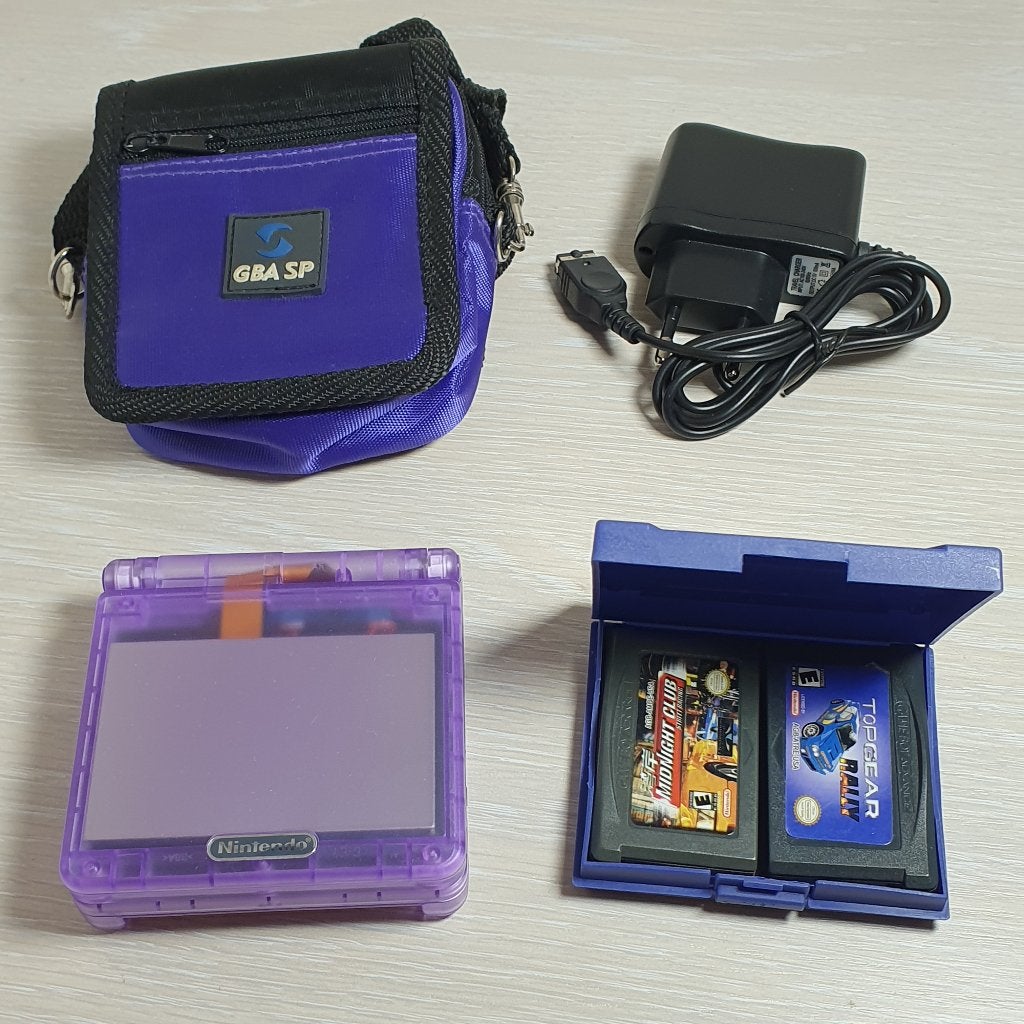 Custom GBA SP - IPS V5 + 2 gratis games & tas, Spelcomputers en Games, Spelcomputers | Nintendo Game Boy, Ophalen of Verzenden