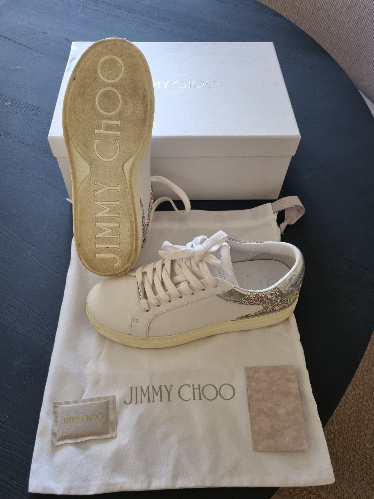 JIMMY CHOO witte zomer sneaker voor een scherpe prijs, Ophalen, Nieuw, Wit, Sneakers of Gympen