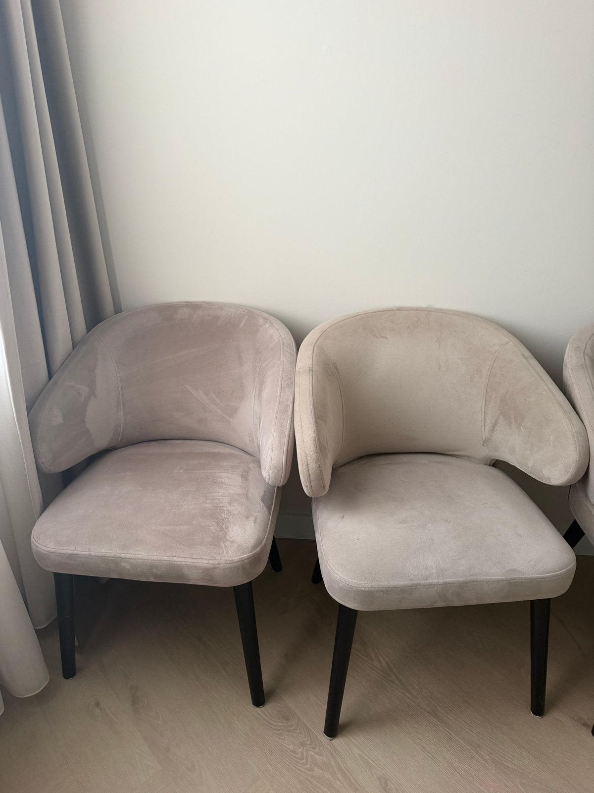 6 Richmond Indigo eetkamerstoelen taupe, Ophalen, Twee, Overige kleuren, Zo goed als nieuw