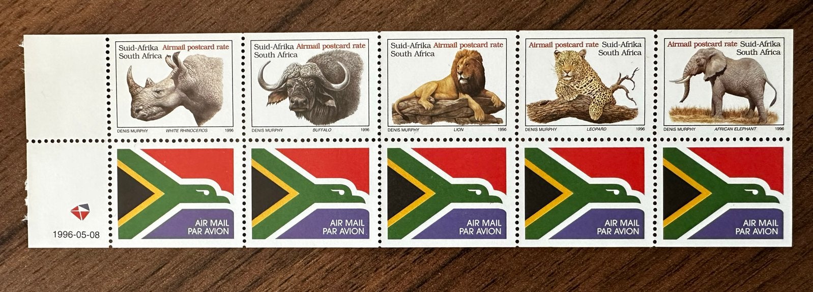 Zuid-Afrika 1996 Big Five Postfris Postzegelstrip, Ophalen of Verzenden, Zuid-Afrika, Postfris