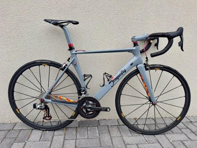 Custom build Dragonfly Racefiets, carbon frame, Fietsen en Brommers, Fietsen | Racefietsen, Zo goed als nieuw, Overige merken