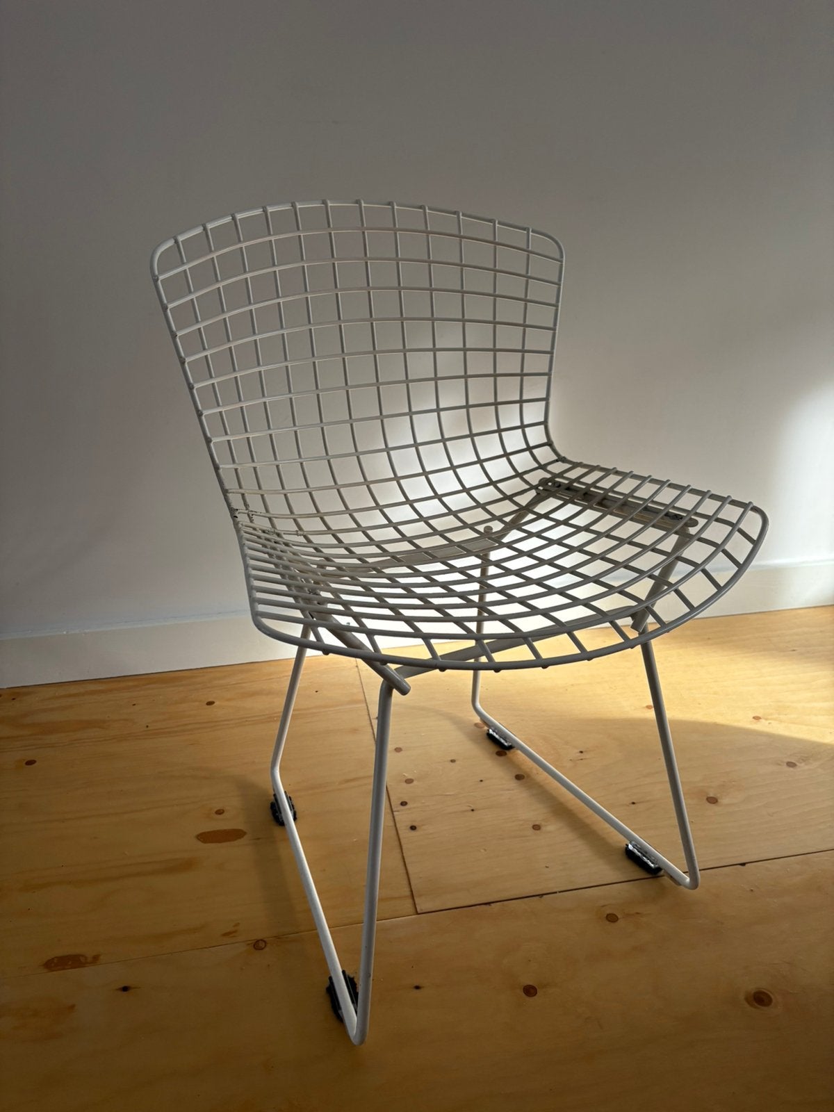 8 Vintage design eetstoelen Harry Bertoia, Knoll, Ophalen, Gebruikt, Wit