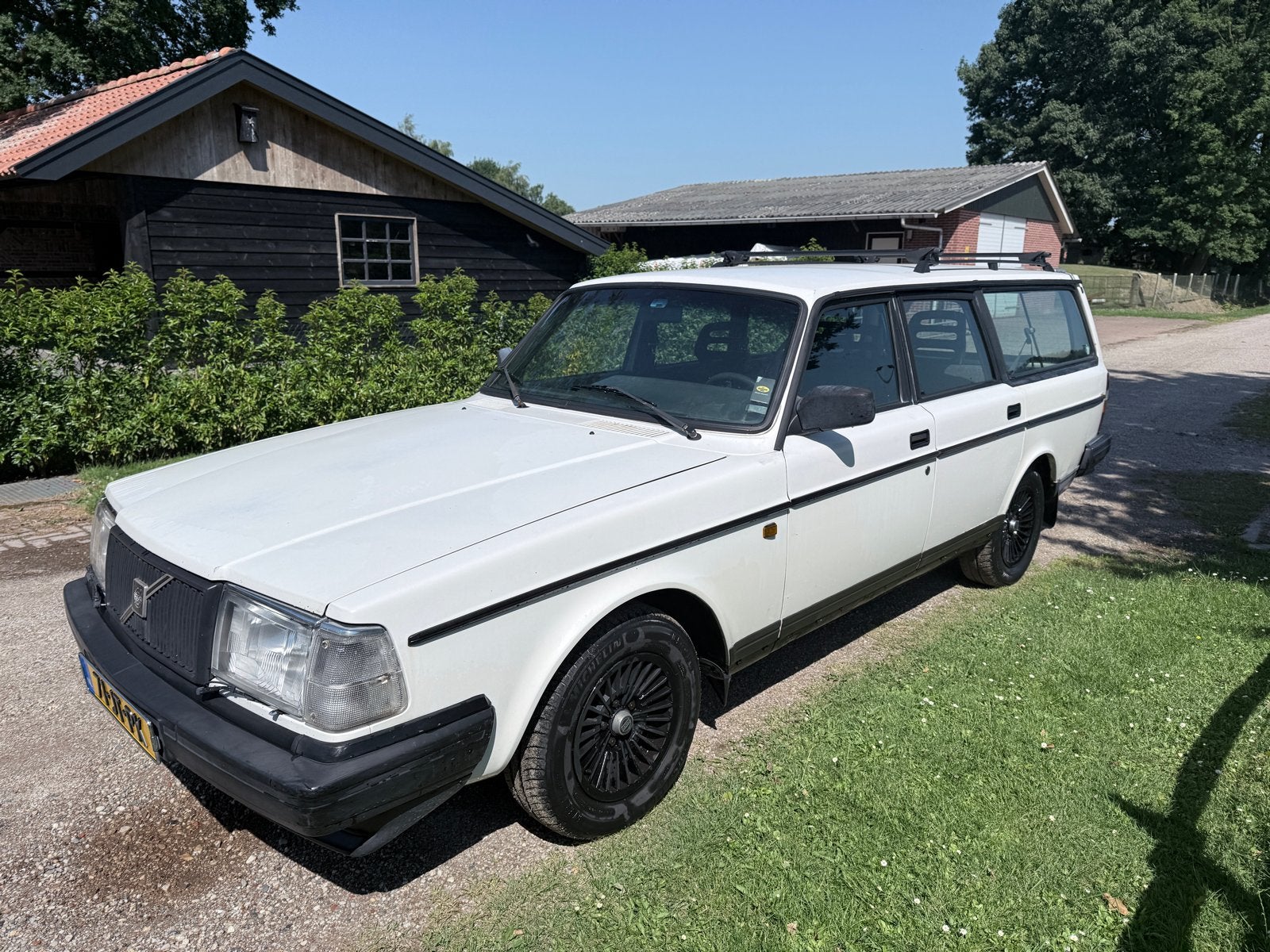 Volvo 240 2.0 GL 1990 Wit met ijskoude AIRCO!!, 118 pk, 4 cilinders, Wit, Stationwagon