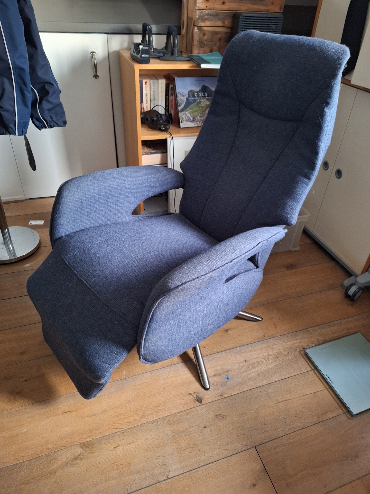Elektrische relaxfauteuil, traploos verstelbaar