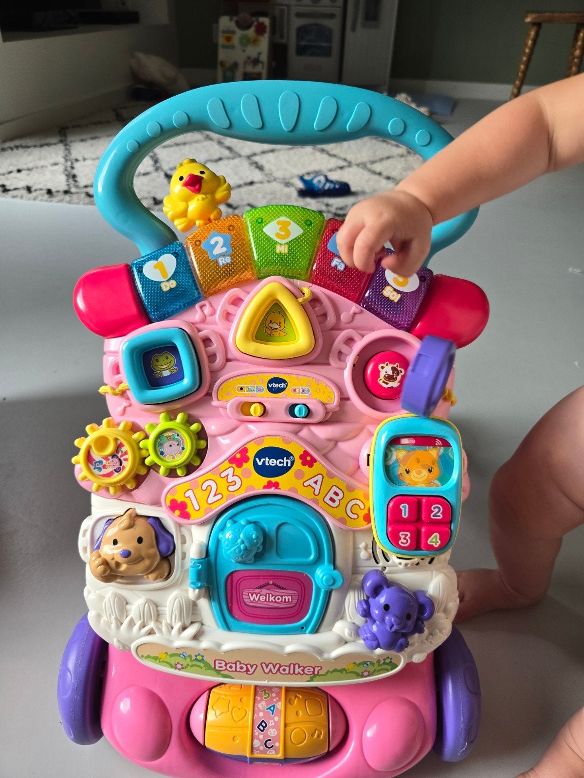 VTech Baby Walker met telefoon en afneembaar speelbord, Ophalen, Gebruikt, Overige typen, Met licht