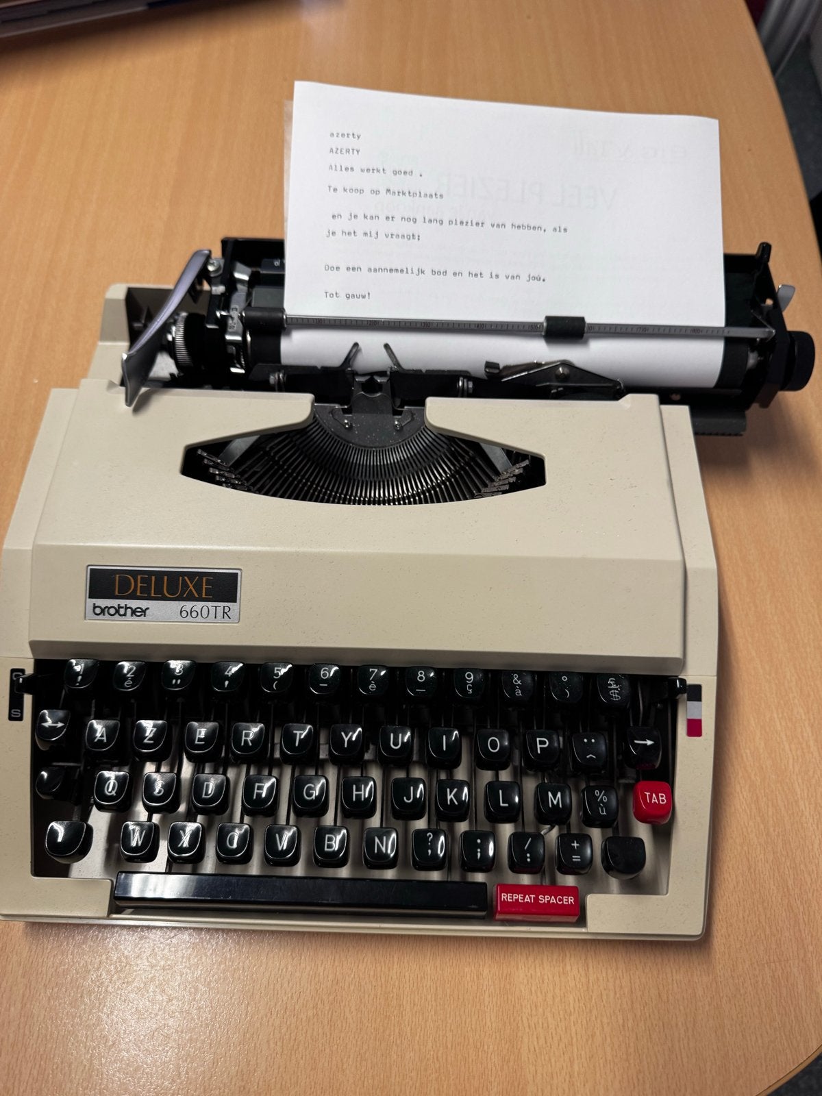 Typemachine Deluxe 660TR Brother, Diversen, Ophalen, Zo goed als nieuw