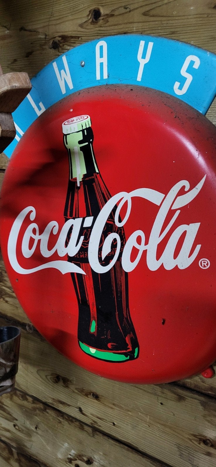 Vintage Coca-Cola Reclamebord, Verzamelen, Ophalen of Verzenden, Gebruikt, Reclamebord