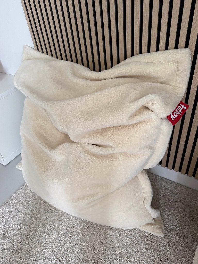 Fatboy original zitzak teddy 155x120 creme wit - als nieuw!, Ophalen, Zo goed als nieuw, Wit, Zitzak
