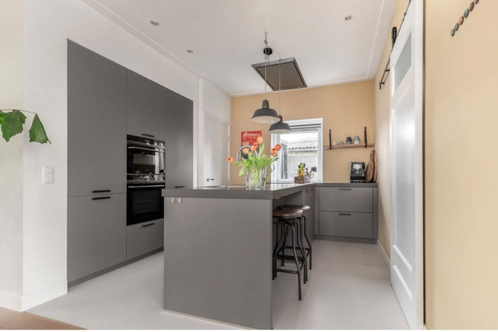 Luxe eilandkeuken Siemens apparatuur & Quooker+ GEDEMONTEERD, Hoekkeuken, Graniet of Steen, Ophalen of Verzenden, Zo goed als nieuw