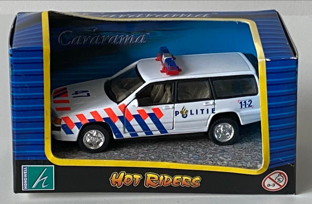 Cararama Hot Riders Volvo Politie Auto Model, Ophalen of Verzenden, Zo goed als nieuw, Auto, Overige merken