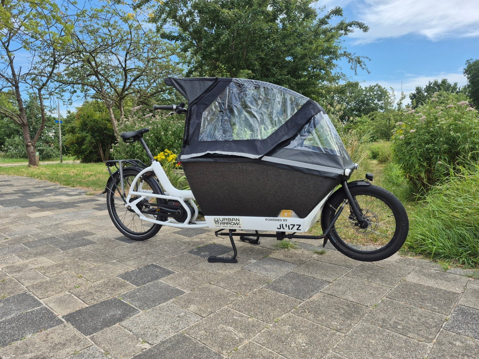 Urban Arrow Bakfiets, Fietsen en Brommers, Fietsen | Bakfietsen, Gebruikt, Huif, 2 kinderen, Schijfrem