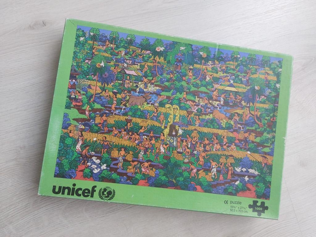 UNICEF Legpuzzel 1000 stukjes - Gebruikt, Hobby en Vrije tijd, Denksport en Puzzels, Ophalen of Verzenden, 500 t/m 1500 stukjes