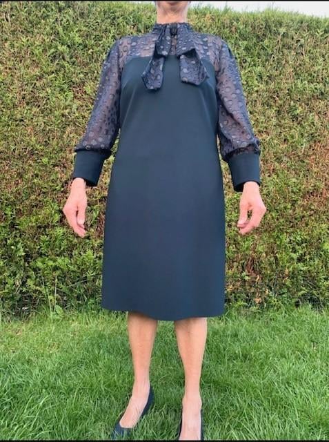 chique feestjurk, Maat 38/40 (M), Blauw, Ophalen of Verzenden, Zo goed als nieuw