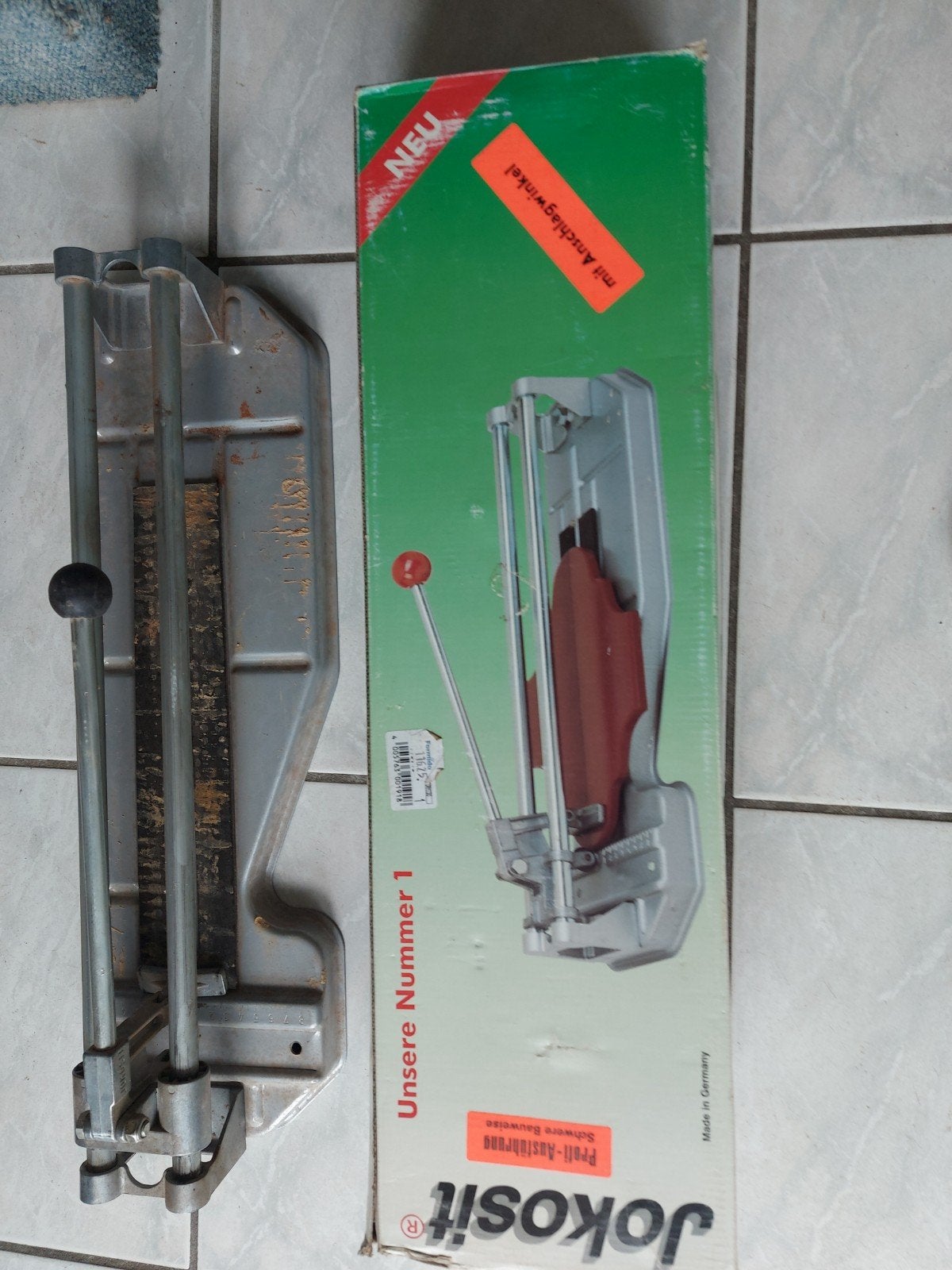 Tegelsnijmachine, Ophalen