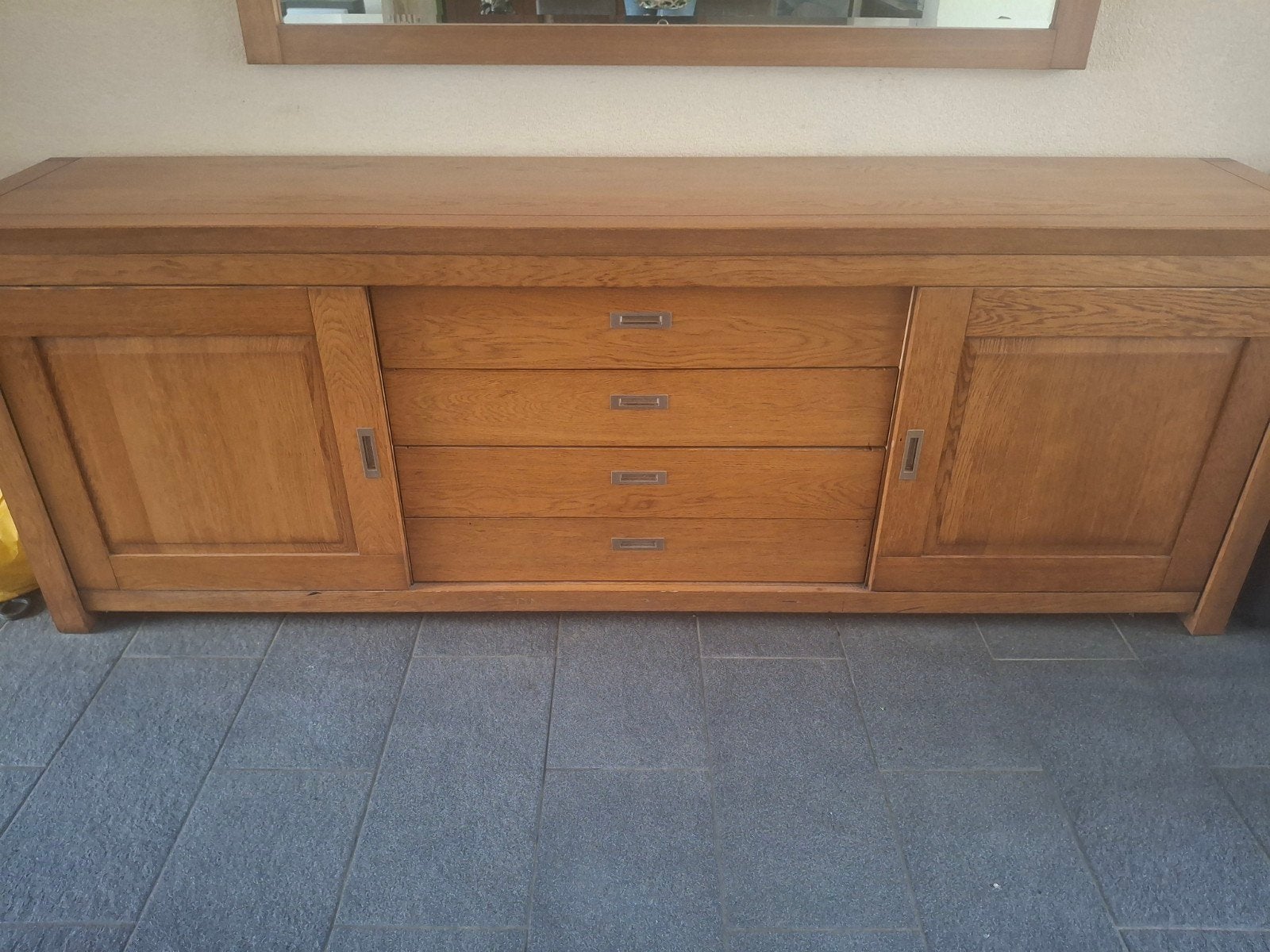 Nu gratis af te halen Dressoir + spiegel Service kast !!, Ophalen, Gebruikt, 25 tot 50 cm